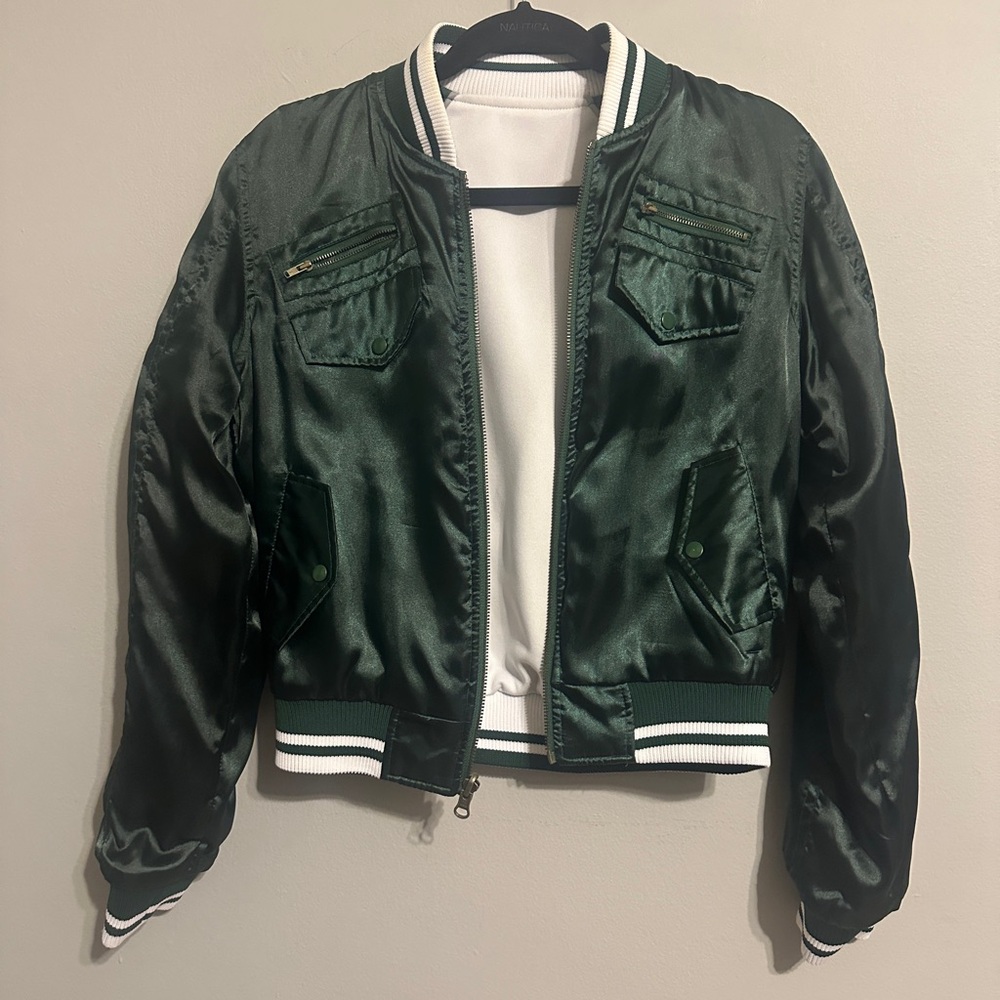 Oakland Athletics MLB G-III Women’s Reversible Bomber Jacket Size S